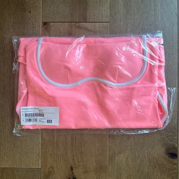 Alo Yoga Neon Bubblegum Pink Streamlined Airbrush Tennis Dress Sz Small NEW